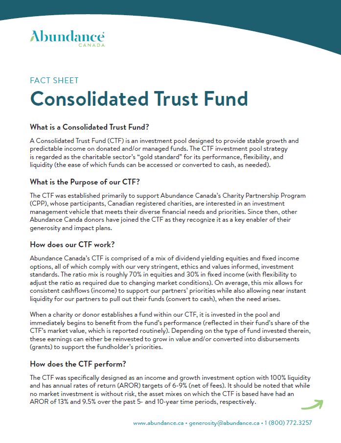 Thumbnail image of the CTF Fact Sheet